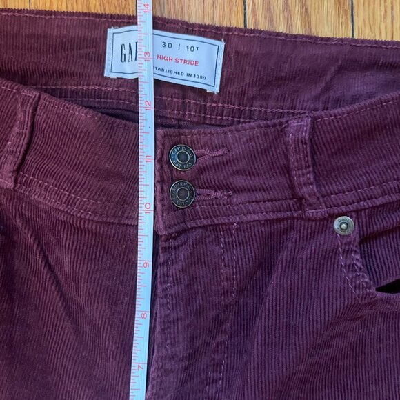 GAP  High Rise Corduroy Stride Wide-Leg Pants 10T - Picture 6 of 7